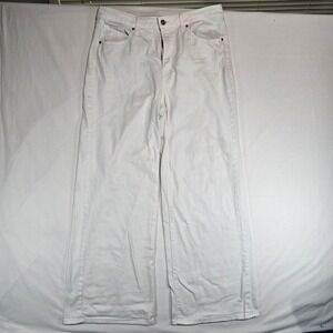 Chicos So Slimming High Rise Wide Leg Jeans White Denim Size 2R 12R 570392384